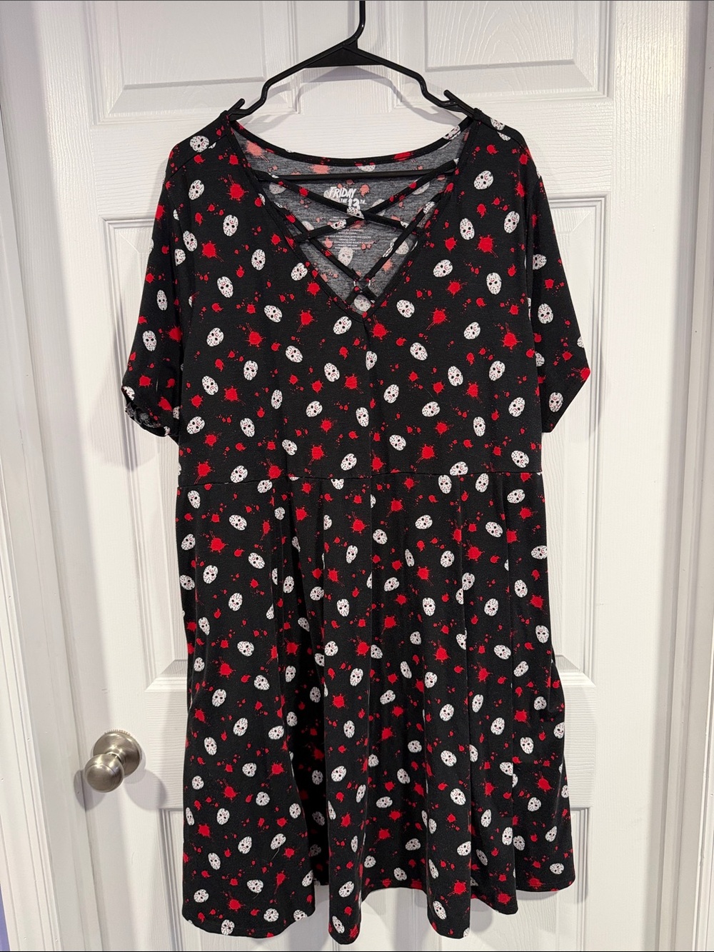 Jason voorhees Print Crisscross V-Neck Women’s Dress